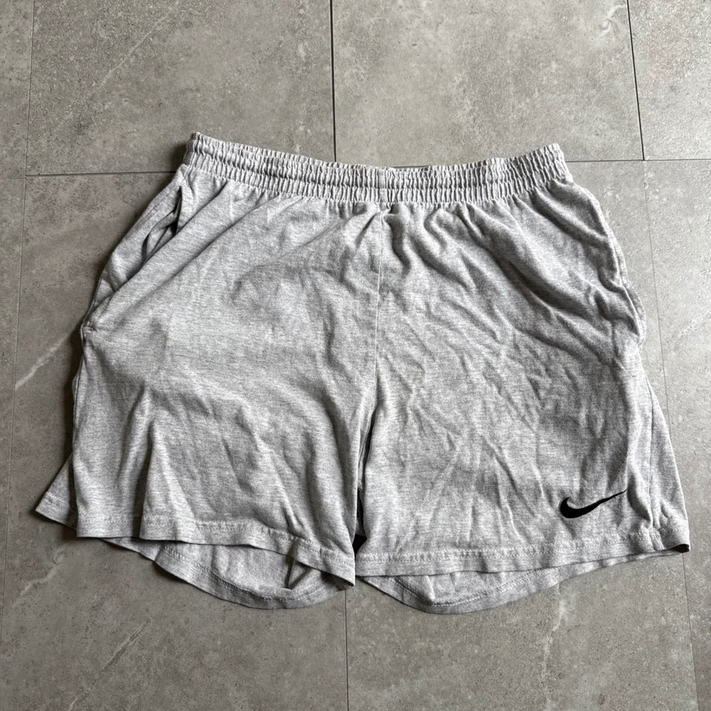 Vintage Nike Grey Cotton Shorts Size Medium Made in USA